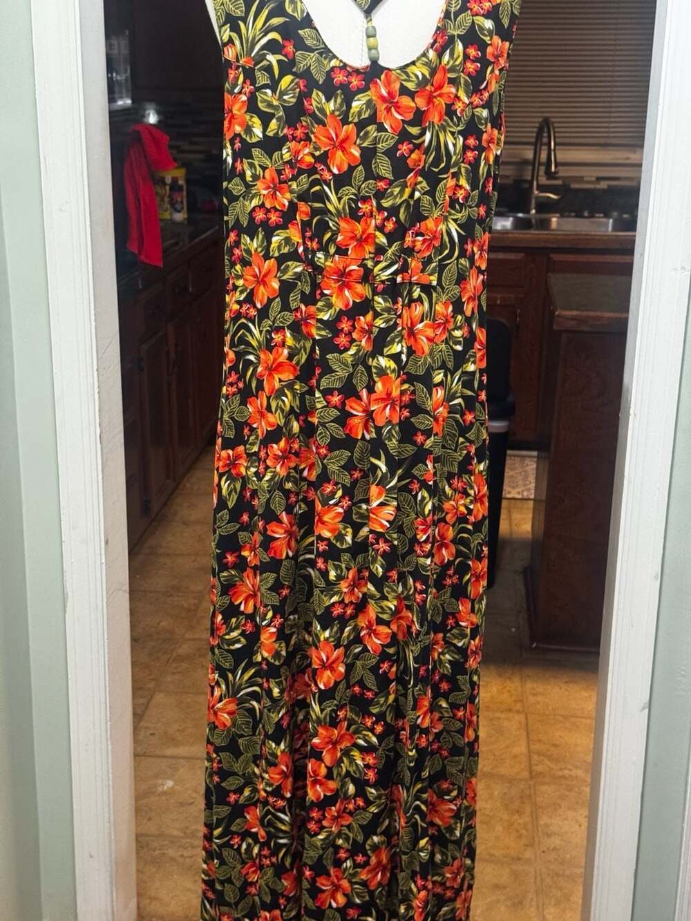 Erika Dresses Floral Sleeveless Button-Front Maxi Dress Size XL - Picture 4 of 9